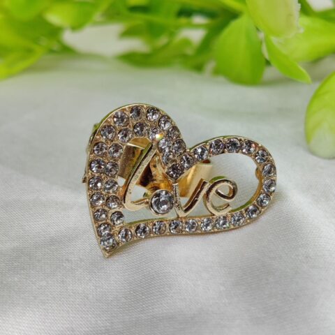 1 Piece Imported Radiant Love Heart Crystal Ring