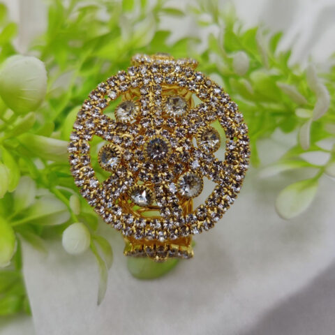 Imported Radiant Crystal Golden Wheel Bracelet  Adjustable Bracelet  Best Quality Artificial Bracelet For Girls & Women | Bracelet For Every Occasion - Random Color